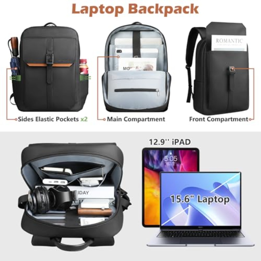 Slim Laptop Backpack for Men W - Women Bags Work reseña y precio