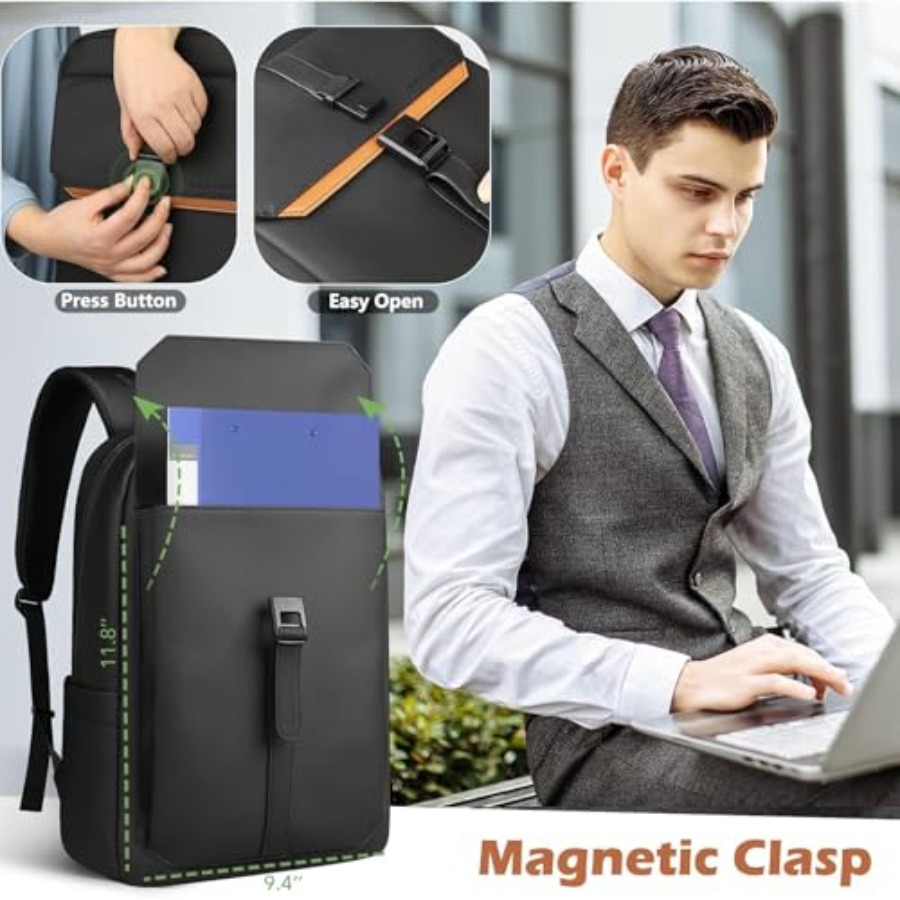 Slim Laptop Backpack for Men W - Women Bags Work reseña y precio