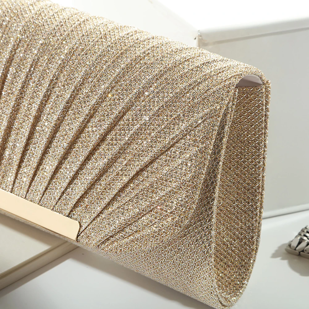 Women Evening Clutch Bag Femal - Women Bags Gold reseña y precio
