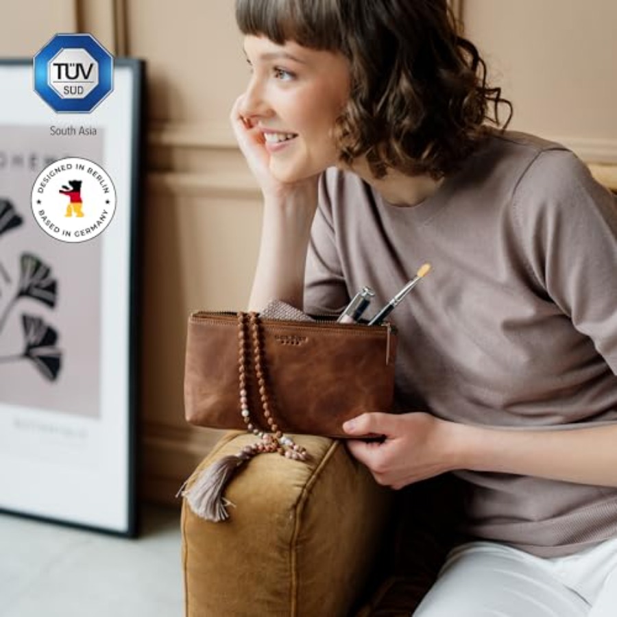 Vintage Genuine Leather Makeup - Women Bags For Travel reseña y precio