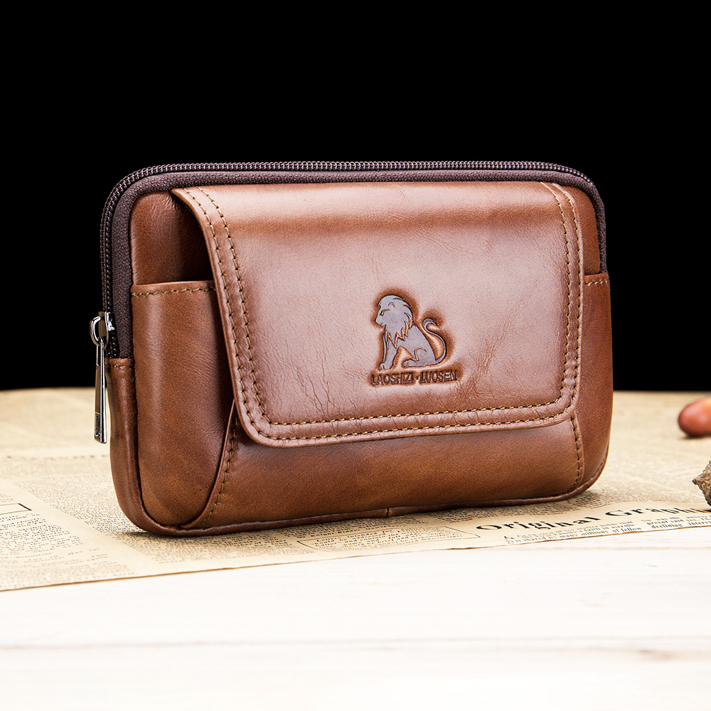 Genuine leather men's waist ba - Saddle Bag Leather reseña y precio