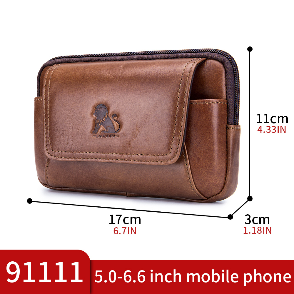 Genuine leather men's waist ba - Saddle Bag Leather reseña y precio