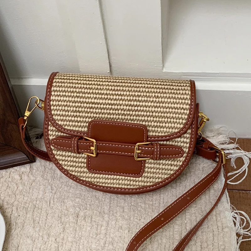 England Style Mini Straw Saddl - Saddle Bag Leather reseña y precio