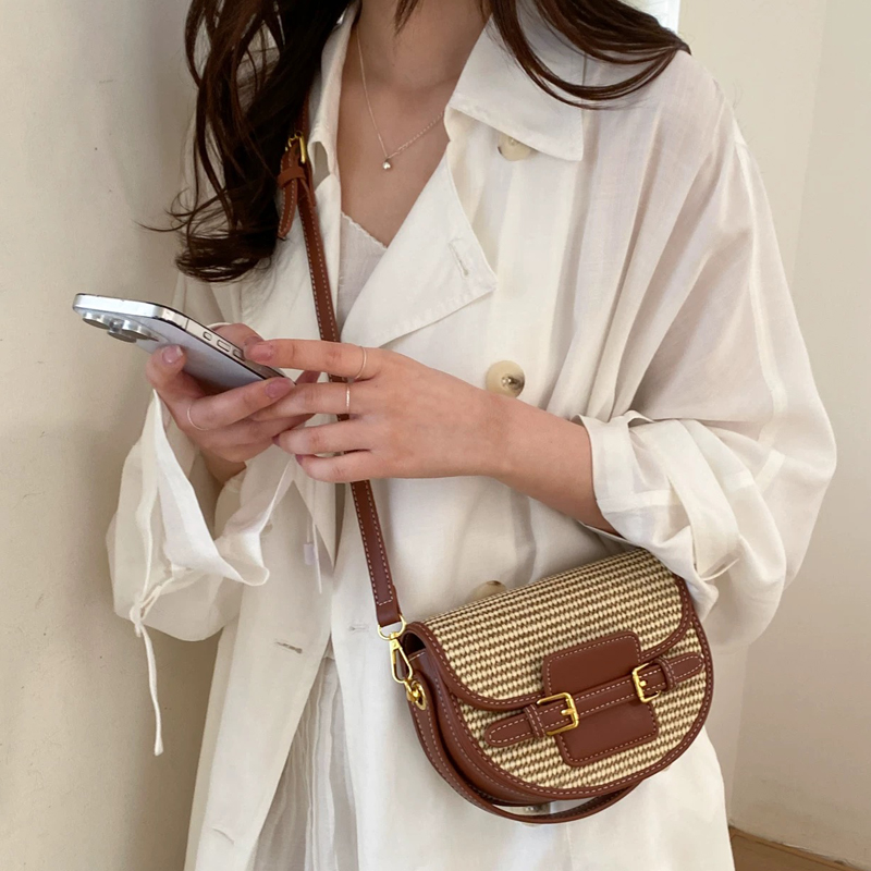 England Style Mini Straw Saddl - Saddle Bag Leather reseña y precio