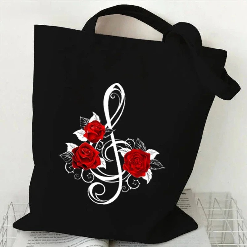 Music Note Heartbeat Printed C - Women Handheld Bags reseña y precio