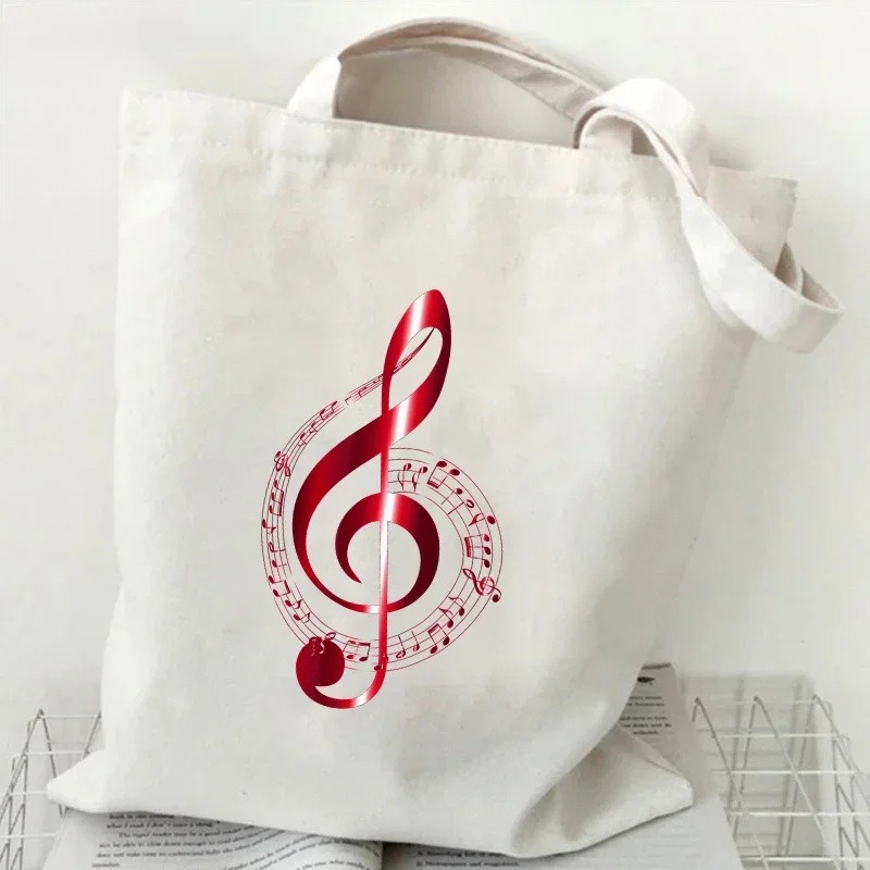 Music Note Heartbeat Printed C - Women Handheld Bags reseña y precio