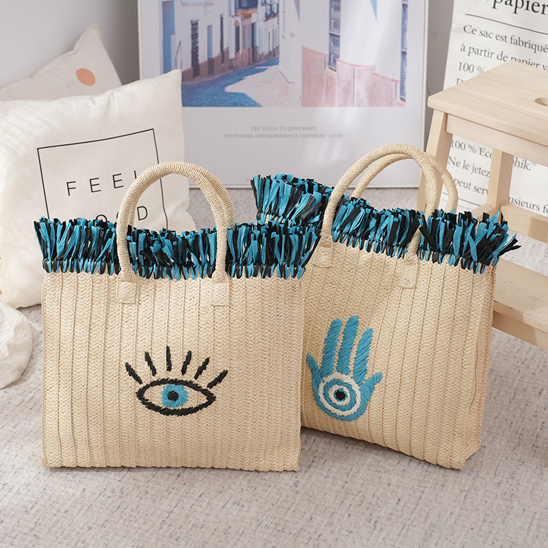 Natural Jute Straw Tote Bag Fr - Women Bags Jute reseña y precio