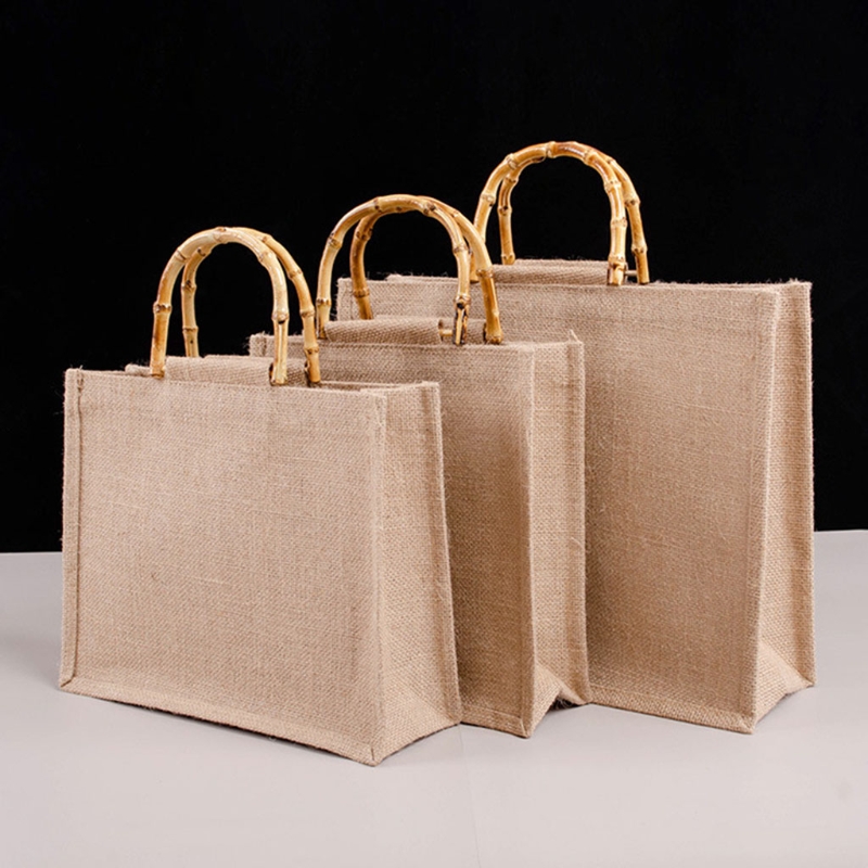 Portable Burlap Jute Shopping  - Women Bags Jute reseña y precio