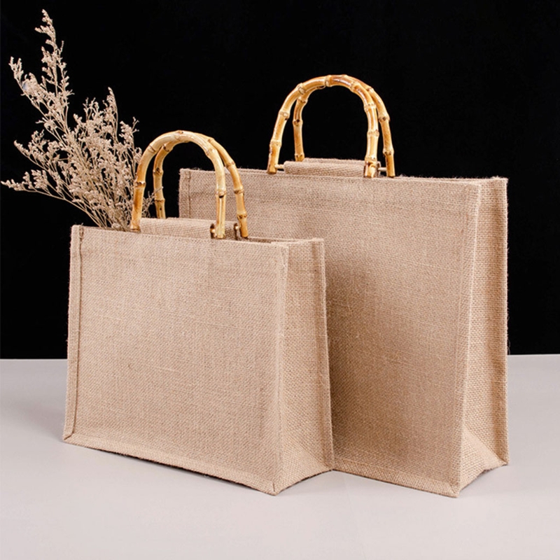 Portable Burlap Jute Shopping  - Women Bags Jute reseña y precio