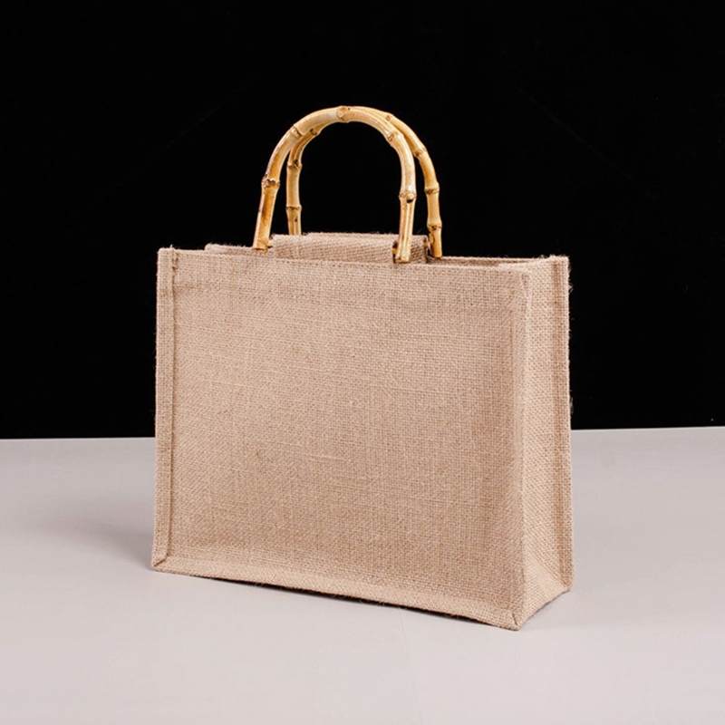 Portable Burlap Jute Shopping  - Women Bags Jute reseña y precio