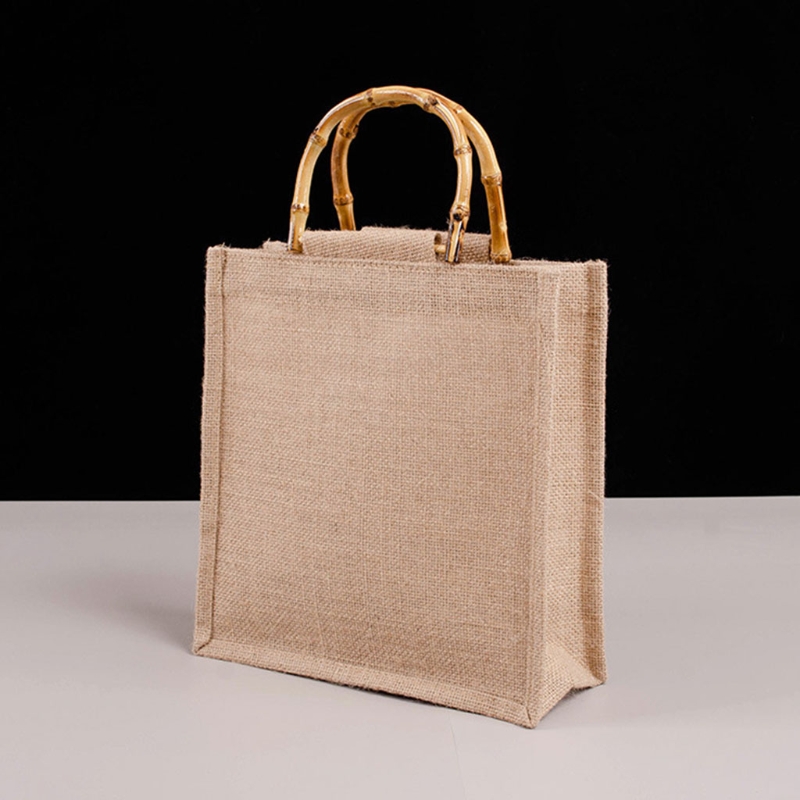 Portable Burlap Jute Shopping  - Women Bags Jute reseña y precio