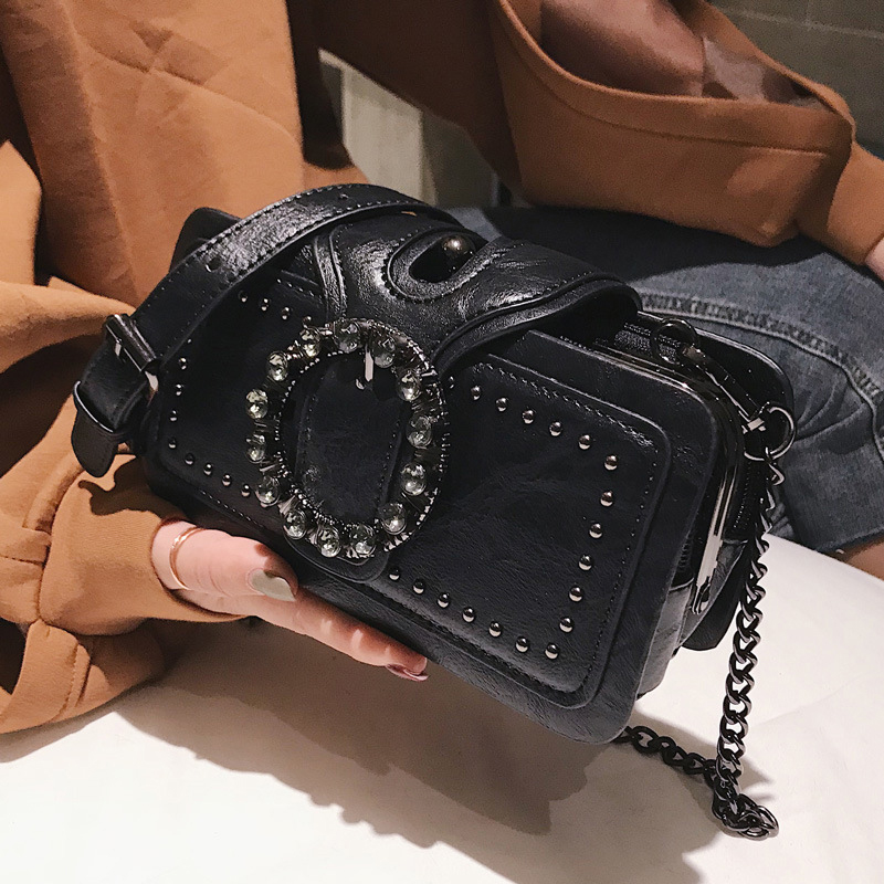 Vintage Round Rhinestone Buckl - Women Bags Kurt reseña y precio