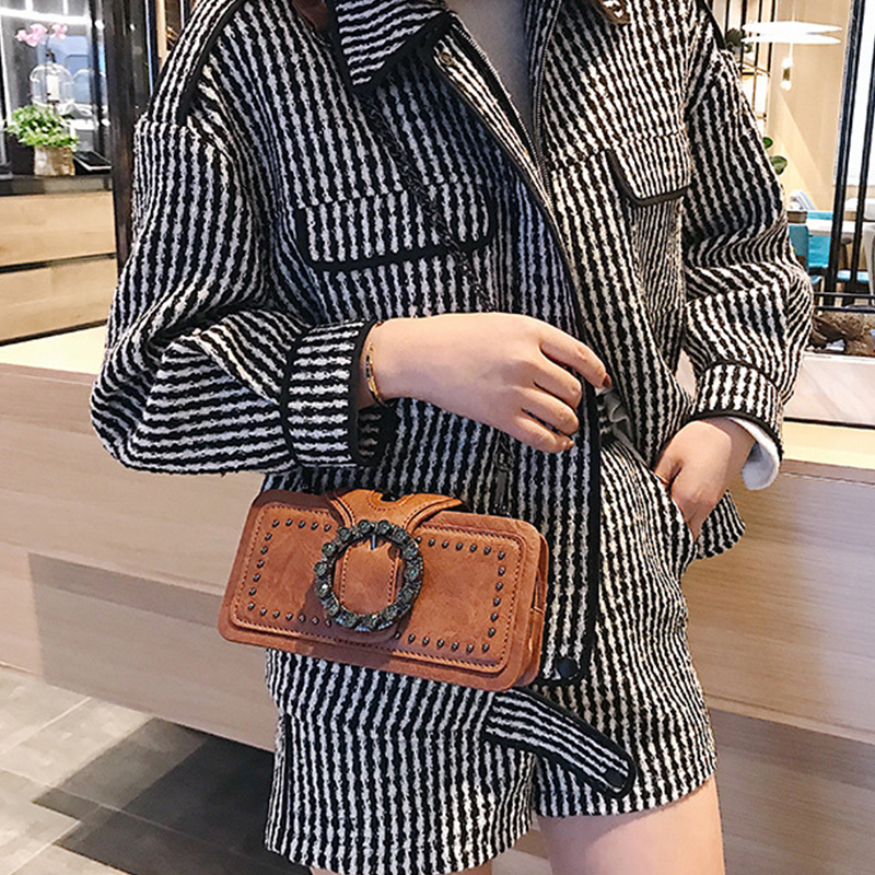 Vintage Round Rhinestone Buckl - Women Bags Kurt reseña y precio