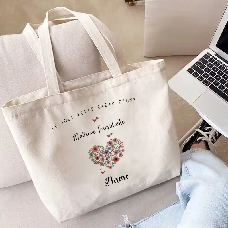 Personalized Name ATSEM Super  - Women Bags Jute reseña y precio