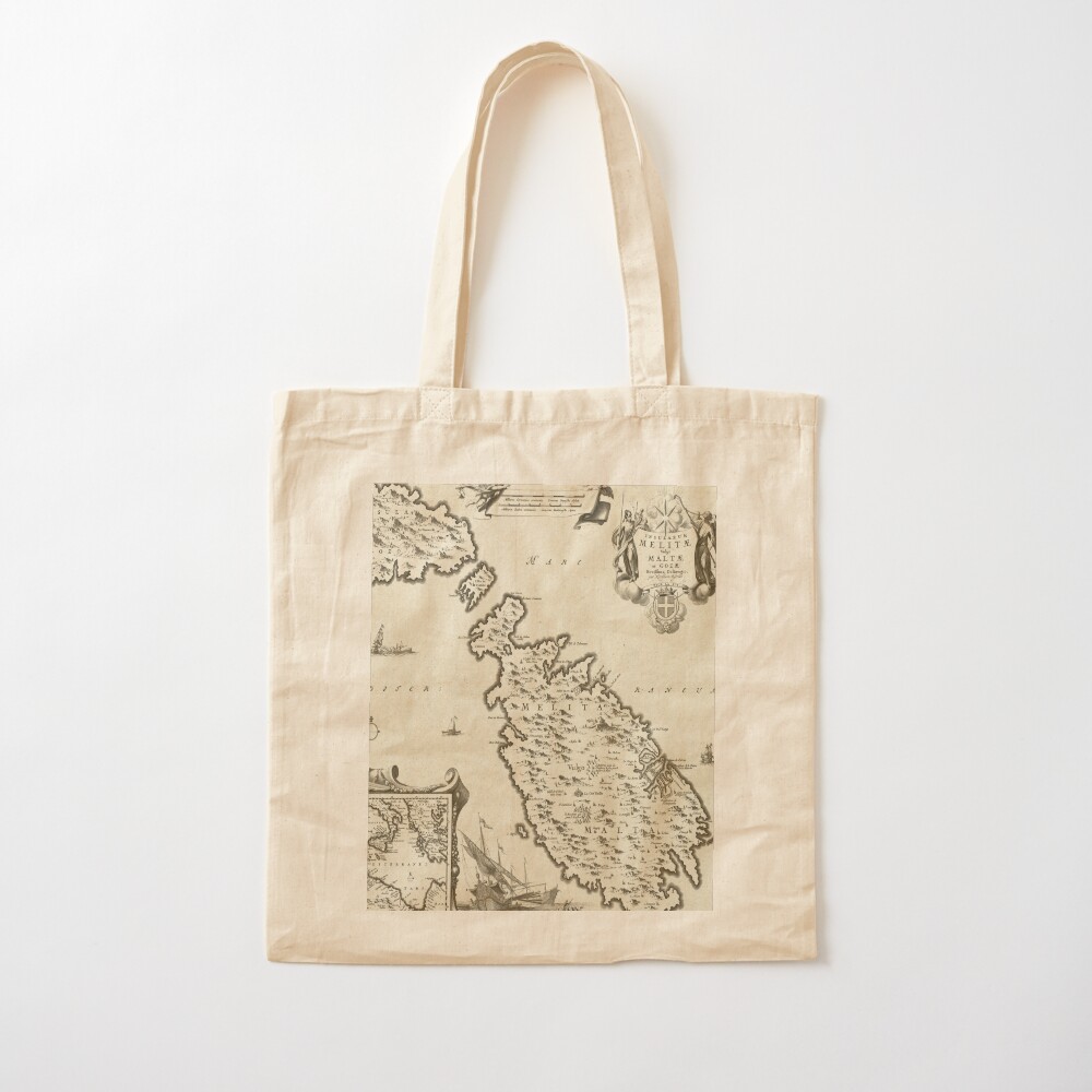 Vintage Malta Map (1698) Tote  - Women Bags Malta reseña y precio