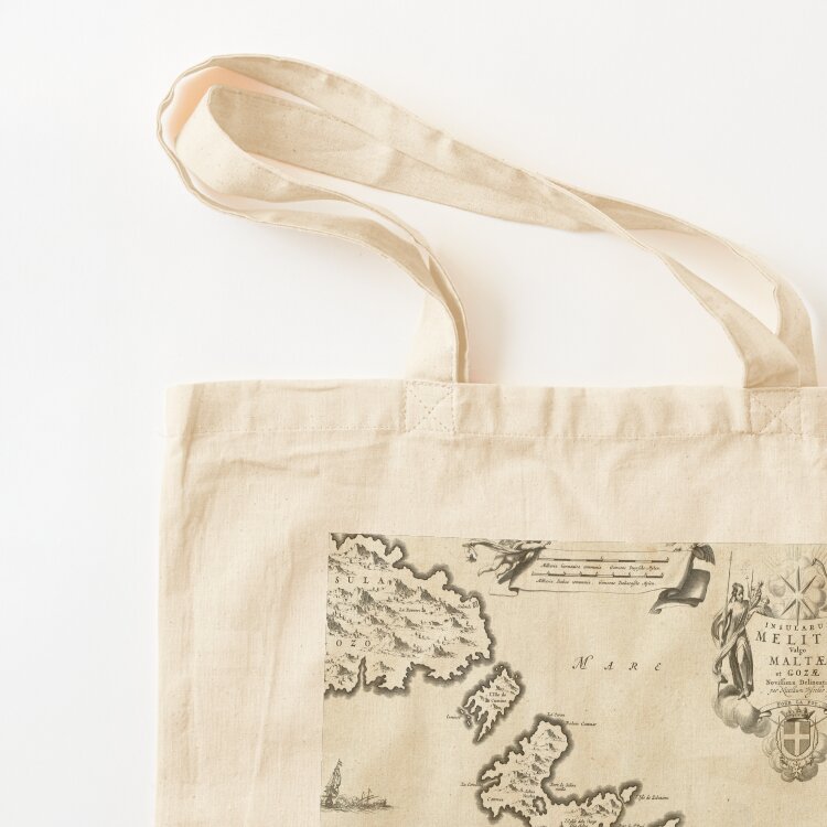 Vintage Malta Map (1698) Tote  - Women Bags Malta reseña y precio
