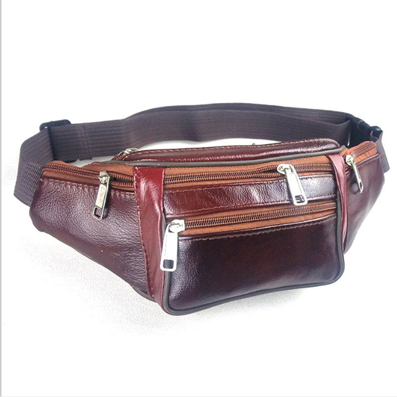 Genuine Leather Waist Bag Men  - Saddle Bag Leather reseña y precio