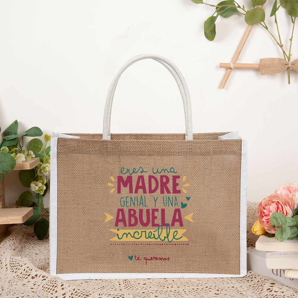 You Are A Great Mother and An  - Women Bags Jute reseña y precio