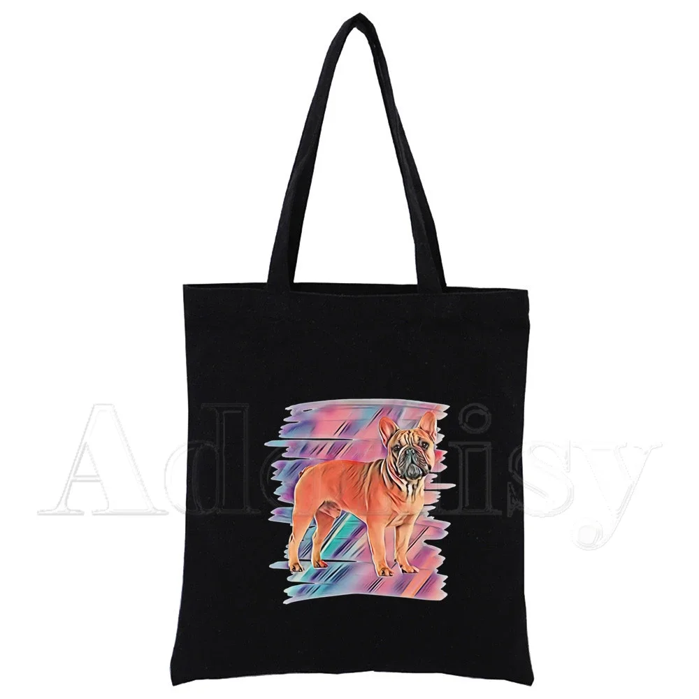 French Bulldog Shopping Bag Gr - Women Bags Jute reseña y precio