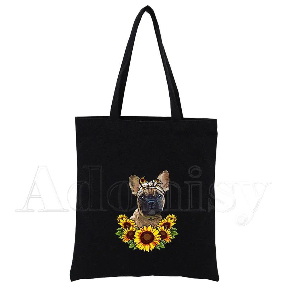 French Bulldog Shopping Bag Gr - Women Bags Jute reseña y precio