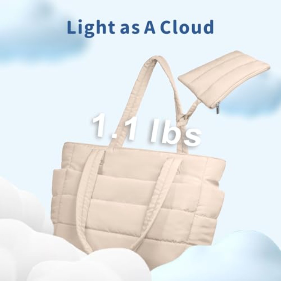 TOPDesign Puffer Tote Bag for  - Women Bags Work reseña y precio